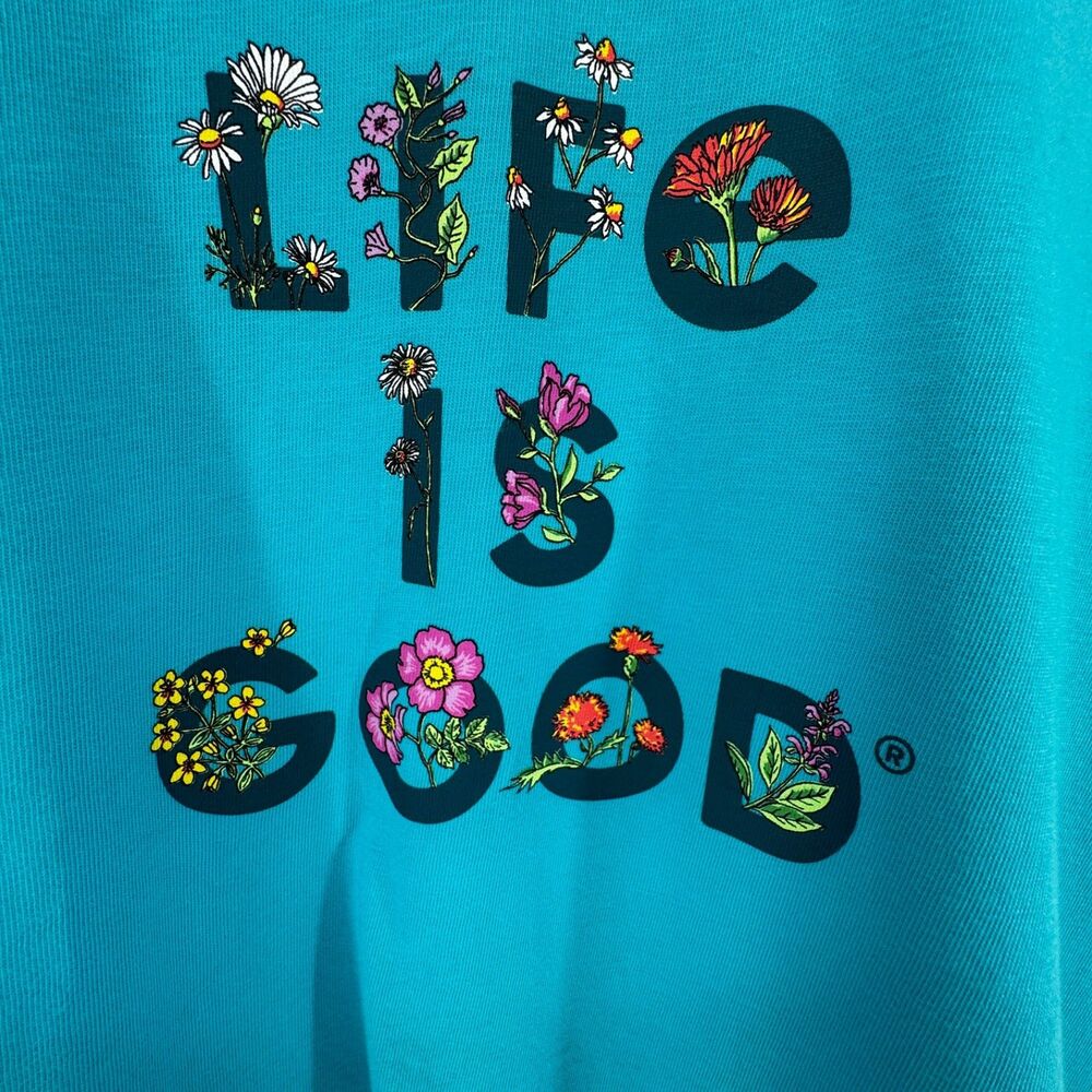 Life Is Good Top Women's XXL Island Blue Relaxed LS Crusher Tee QVC Exclusive - Picture 3 of 13